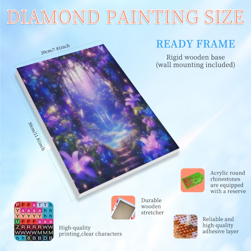 RUOPOTY Framed Luminous Forest - Painting Supplies recension och pris