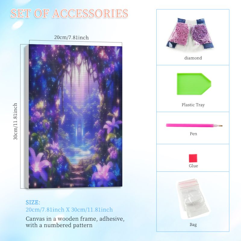 RUOPOTY Framed Luminous Forest - Painting Supplies recension och pris