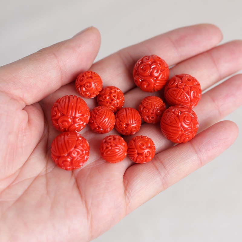 5Pcs Carved Dragon Round Beads - Beading recension och pris