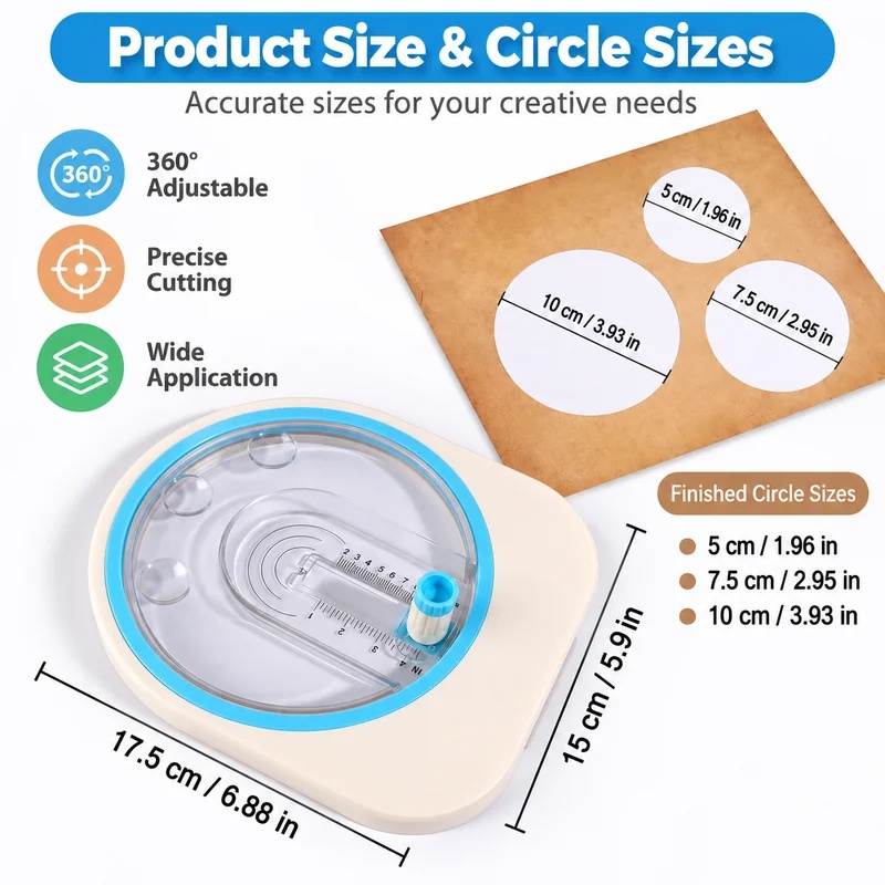 360° Rotation Circle Paper Cut - Scrapbooking recension och pris
