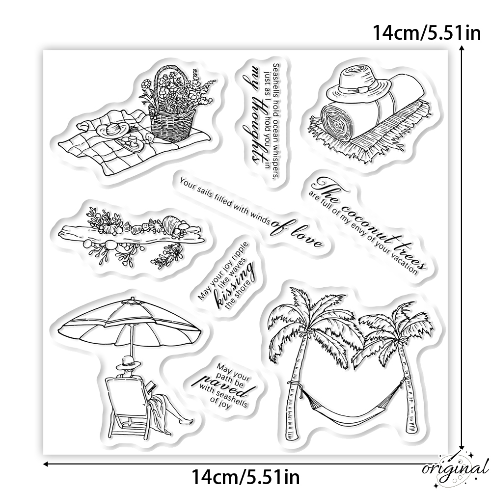 Summer Holiday Cutting Dies Cl - Clear Silicone Stamps For Card Making recension och pris