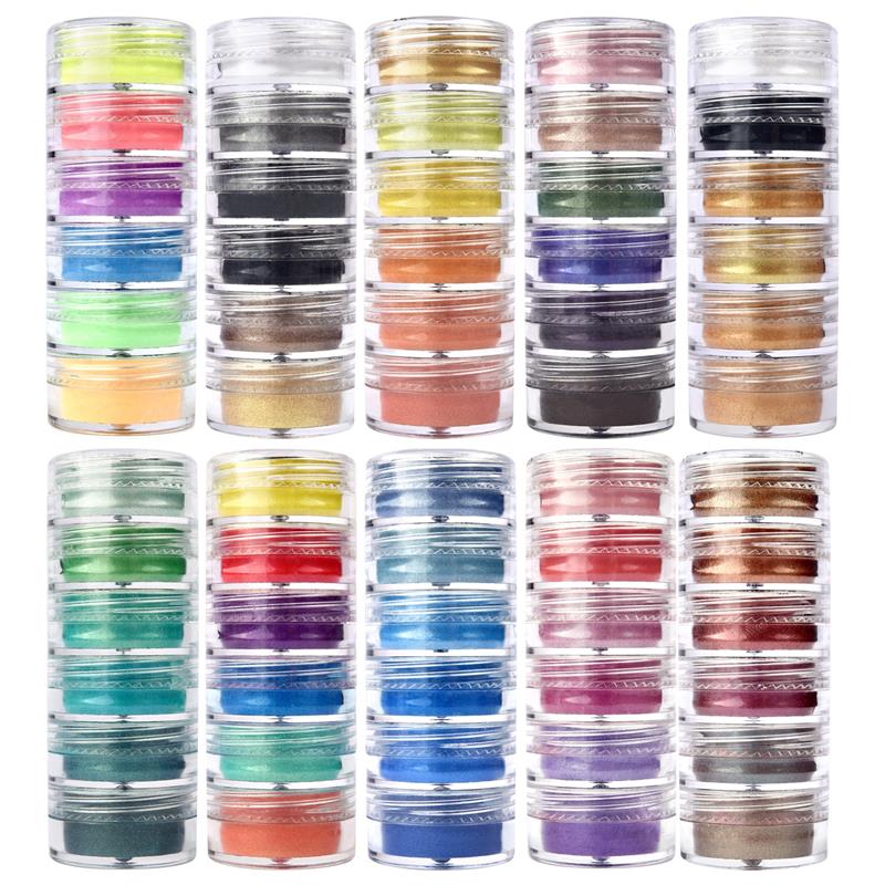 6Colors/Set Pearl Powder Pigme - Silicone Epoxy Resin Molds Set recension och pris
