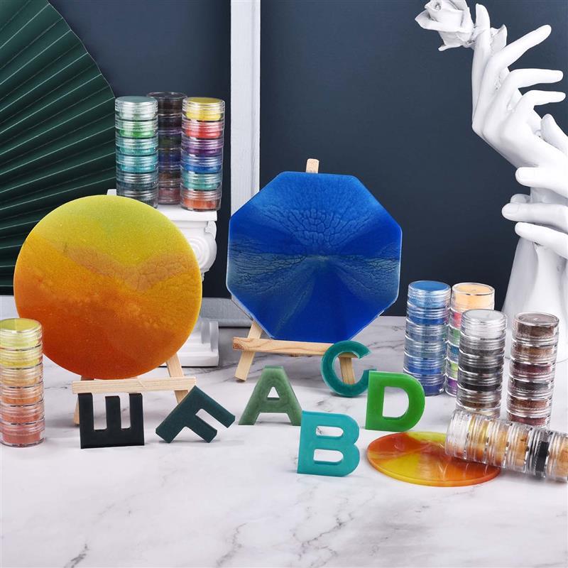 6Colors/Set Pearl Powder Pigme - Silicone Epoxy Resin Molds Set recension och pris