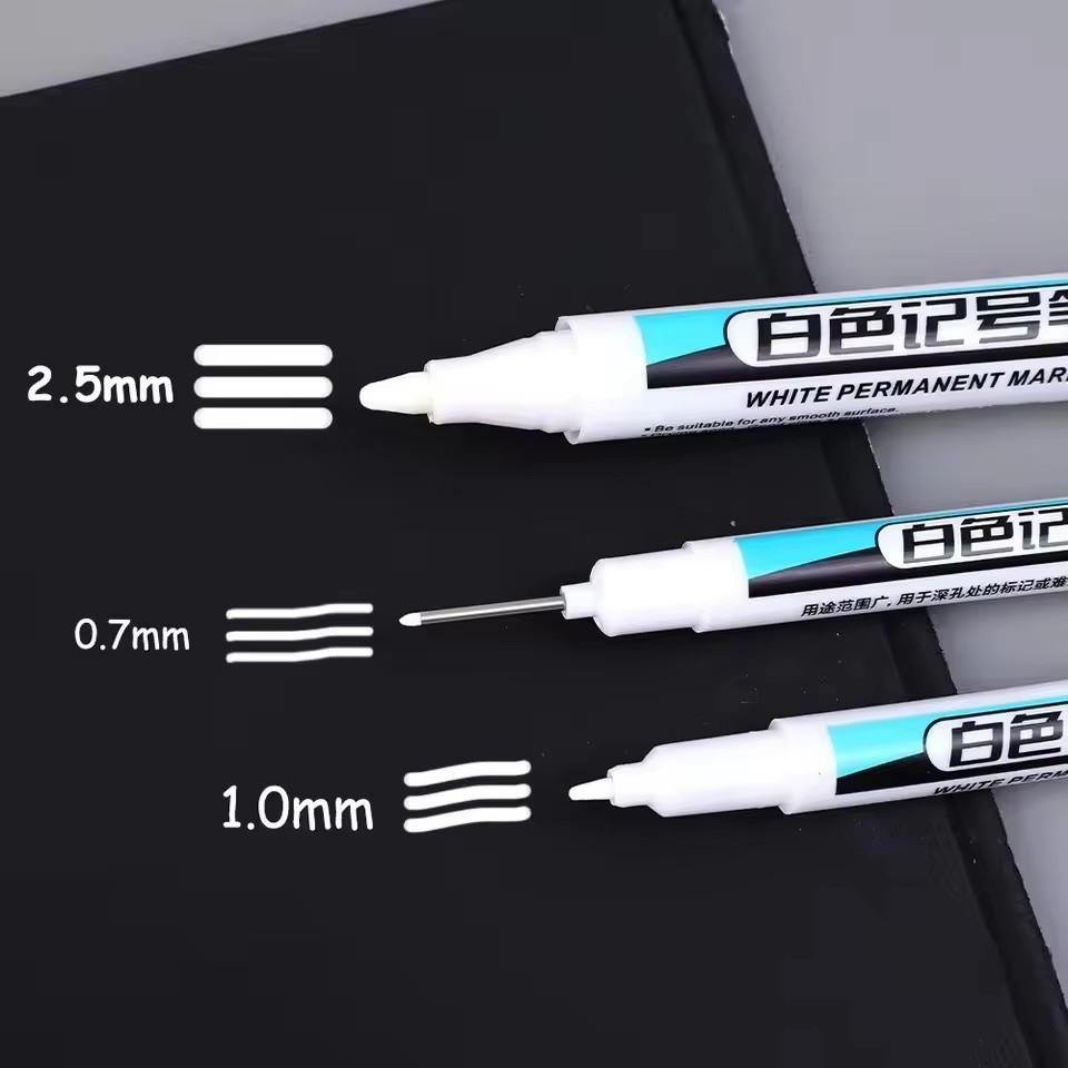 0.7/1.0/2.5MM White Permanent  - Painting Supplies recension och pris