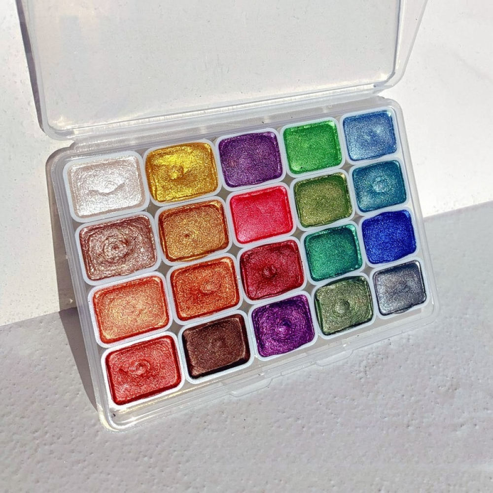 Concentrated Metallic Watercol - Watercolor Paint Set Solid Pigment recension och pris