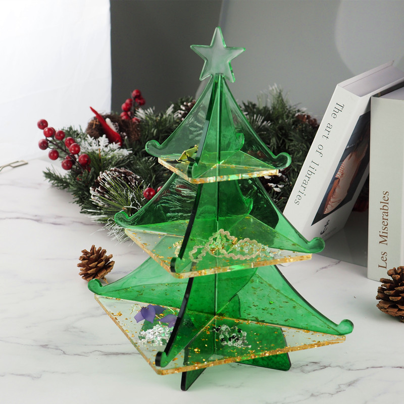 Christmas tree snowflake Stora - Silicone Epoxy Resin Molds Set recension och pris