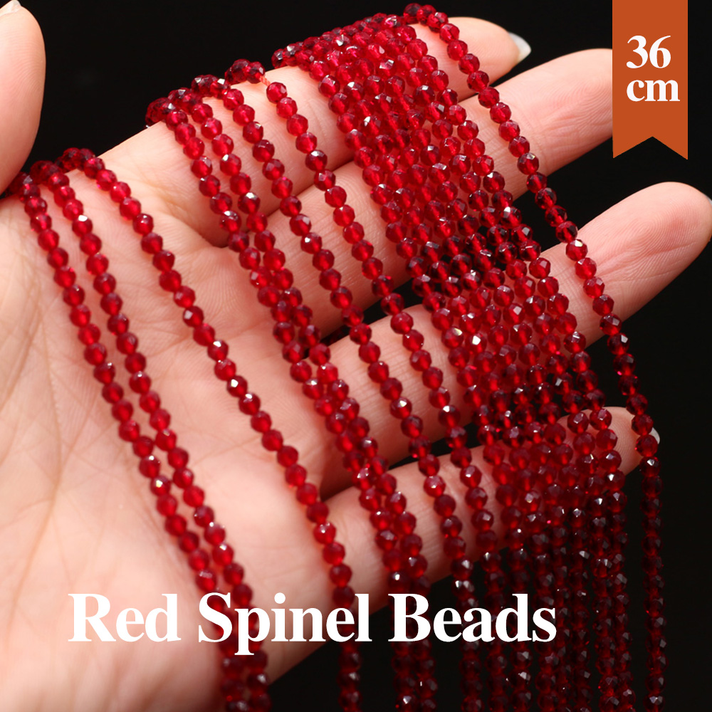 10 Strands Natural Red Spinel  - Glass Seed Beads 2Mm Jewelry Making recension och pris