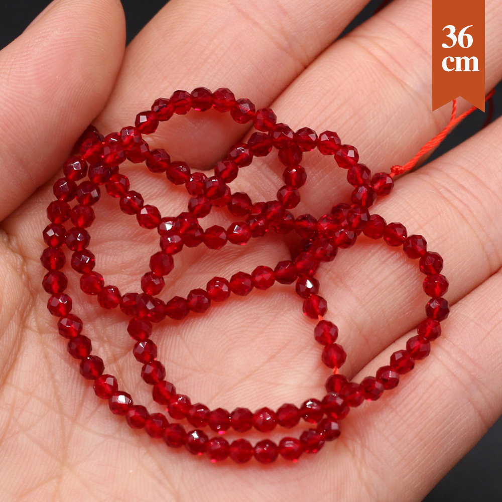 10 Strands Natural Red Spinel  - Glass Seed Beads 2Mm Jewelry Making recension och pris