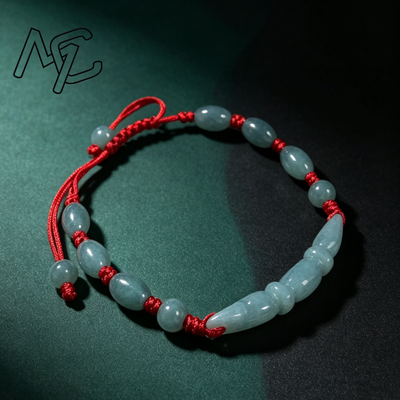 Natural Blue water Jade Burma  - Beading recension och pris