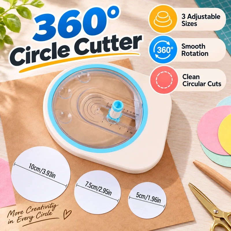 360° Rotating Circular Paper C - Scrapbooking recension och pris