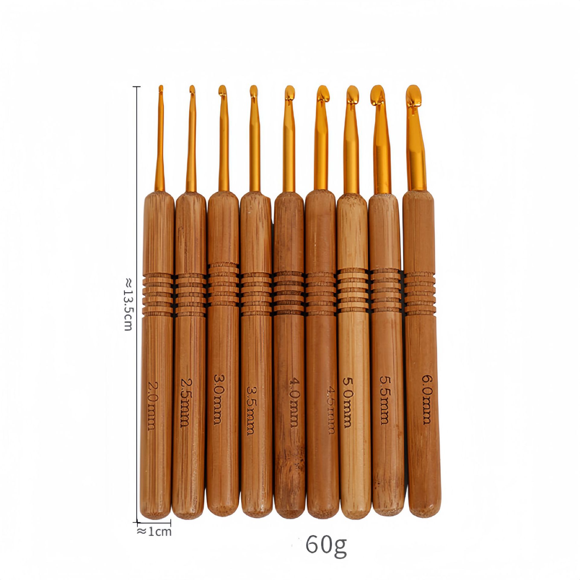 1pc Bamboo Wooden Handle Croch - Wooden Crochet Hooks Ergonomic Handle recension och pris